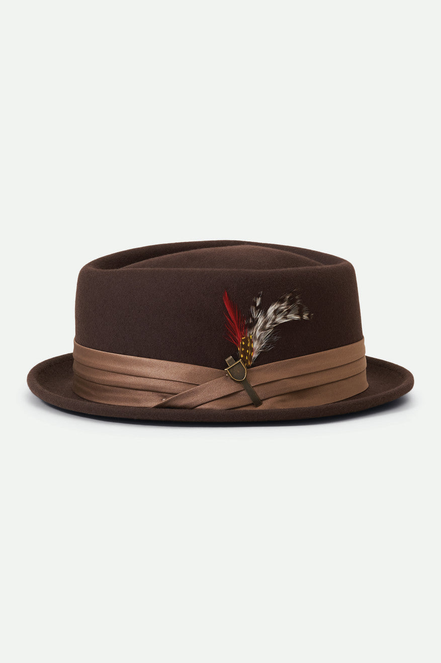 Sombreros Brixton Stout Pork Pie Hombre Marrones | MTOAQP526