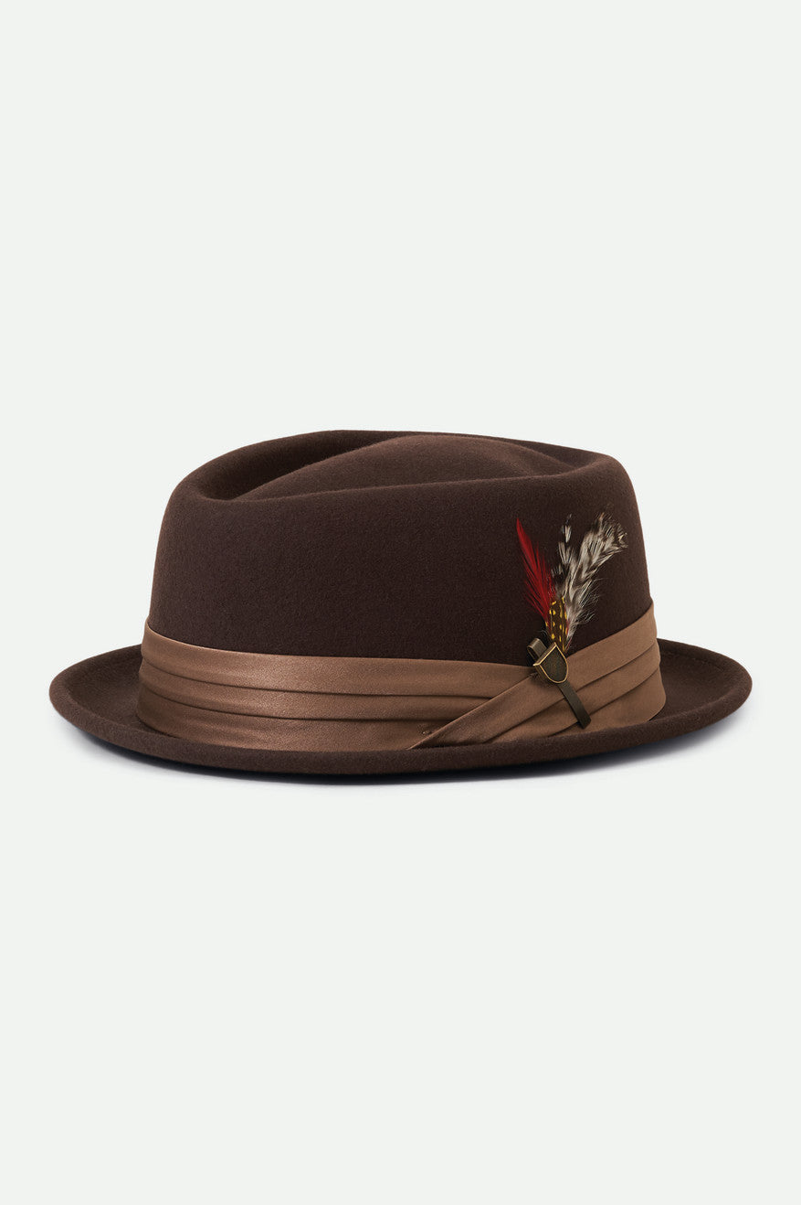 Sombreros Brixton Stout Pork Pie Hombre Marrones | MTOAQP526