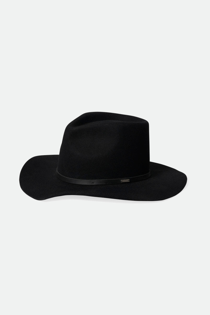 Sombreros Brixton Whiskey River Cowboy Hat Mujer Negras | EPANKL916