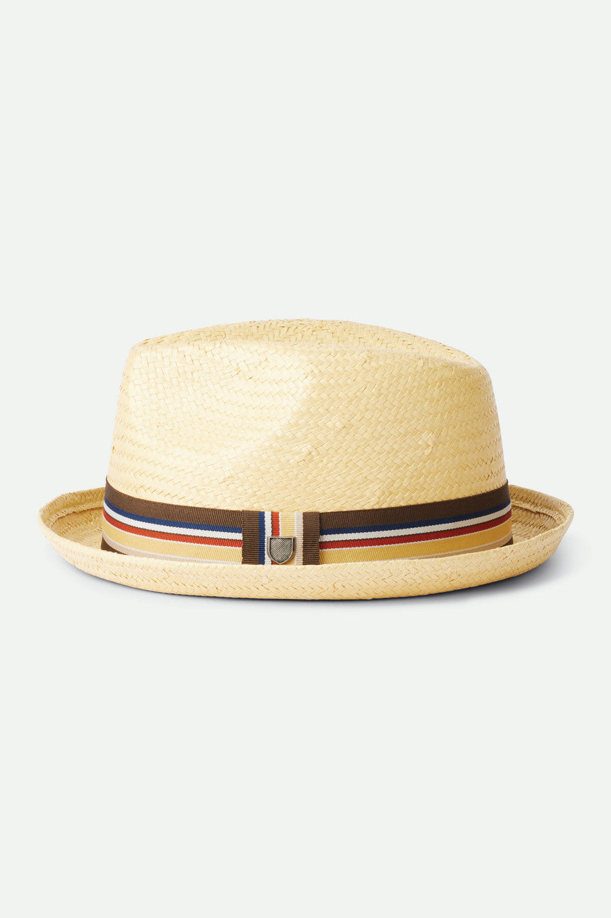 Sombreros De Fieltro Brixton Castor Straw Fedora Mujer Marrones | YTXNFW104