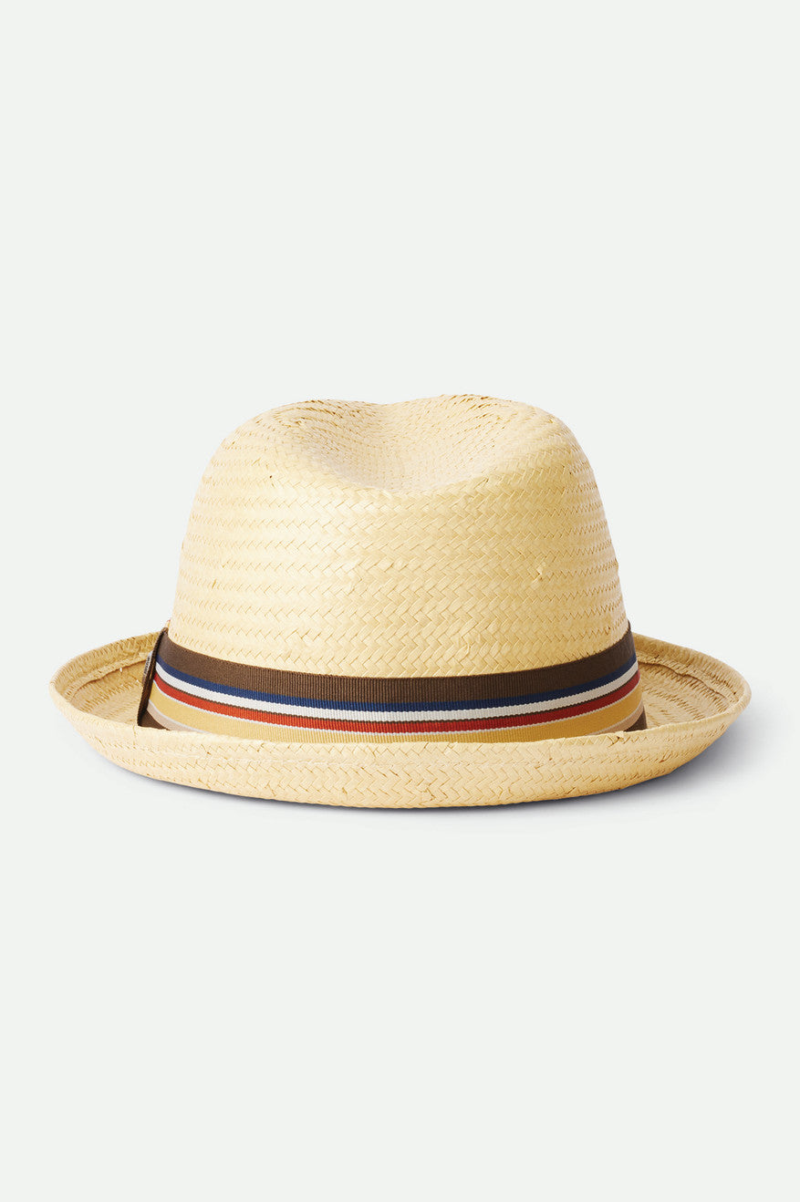 Sombreros De Fieltro Brixton Castor Straw Fedora Mujer Marrones | YTXNFW104