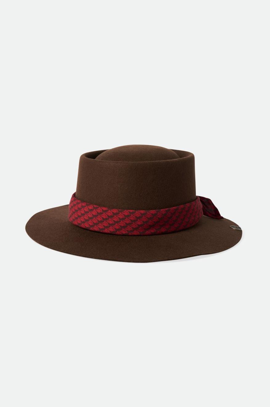 Sombreros De Fieltro Brixton Fender Jaguar Contour Fedora Mujer Marrones | ZPVJNW105