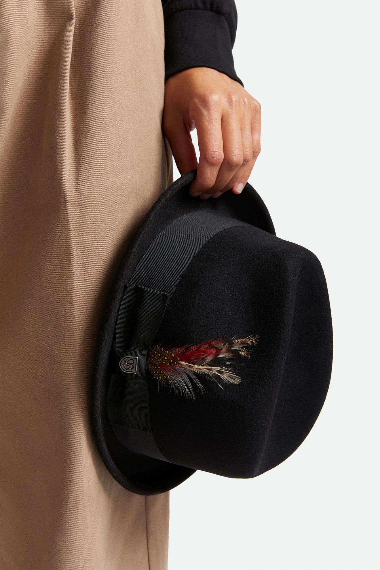 Sombreros De Fieltro Brixton Gain Fedora Mujer Negras | DVRTKO134