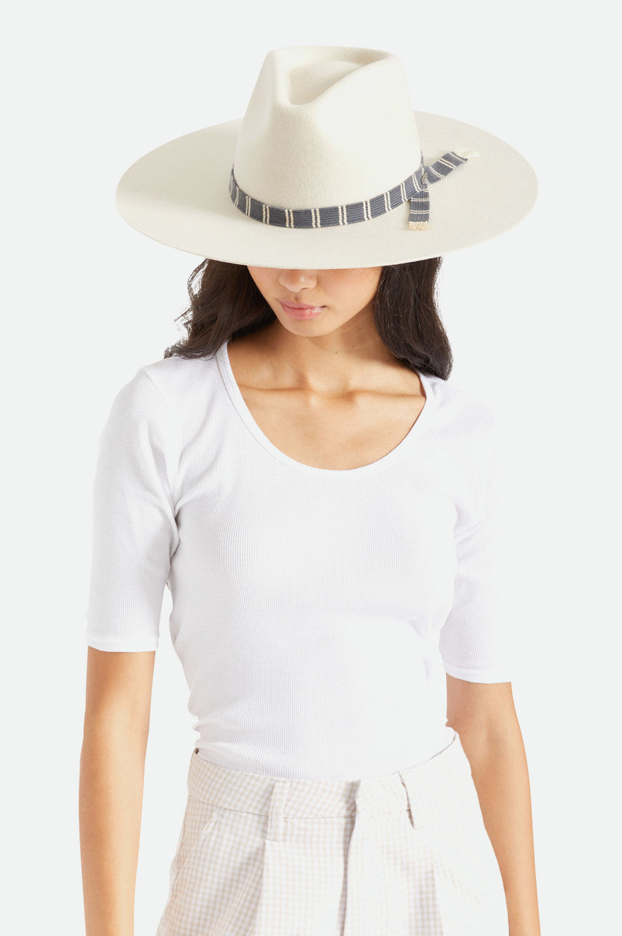 Sombreros De Fieltro Brixton Leigh Felt Fedora Mujer Blancas | RKOGCU083