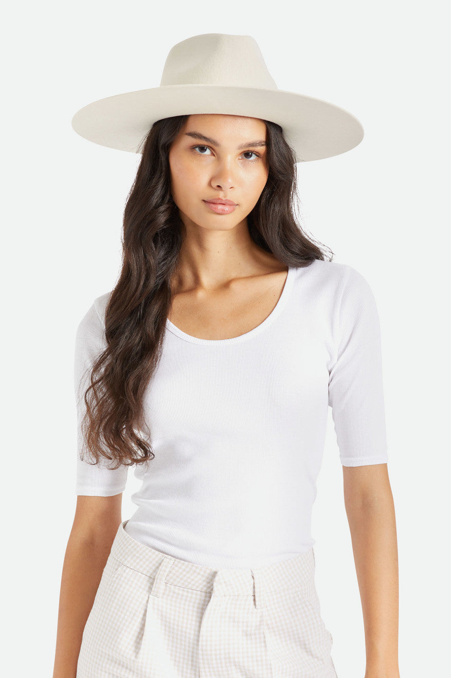 Sombreros De Fieltro Brixton Leigh Felt Fedora Mujer Blancas | RKOGCU083