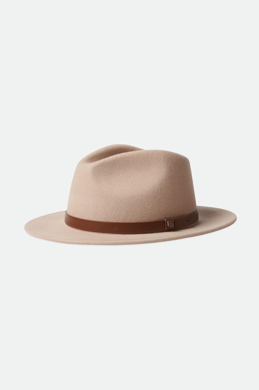 Sombreros De Fieltro Brixton Messer Fedora Mujer Verde Claro | BJDUYS780