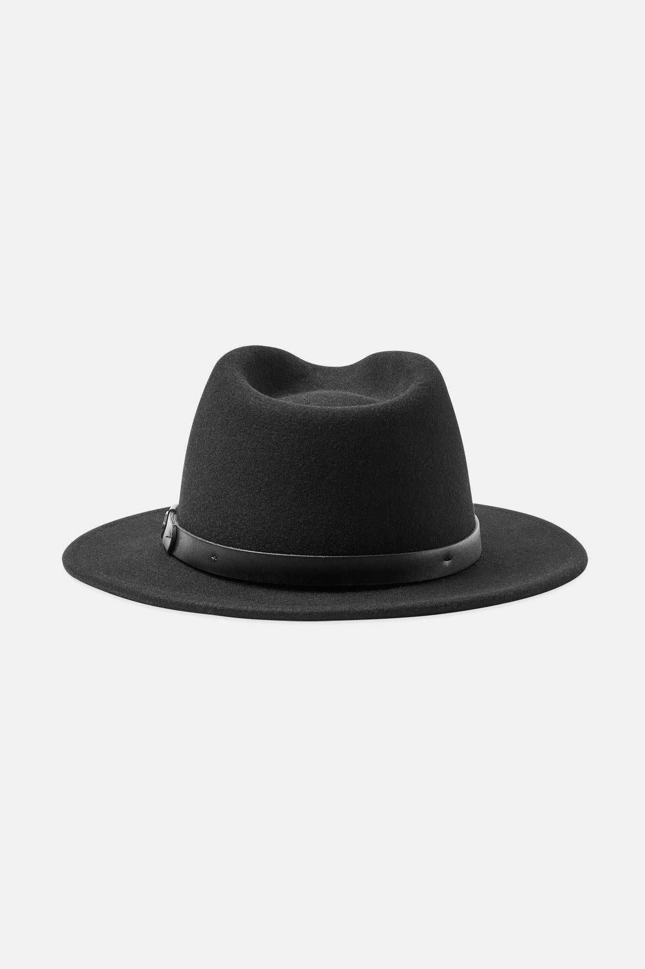 Sombreros De Fieltro Brixton Messer Fedora Mujer Negras | GMIROQ237