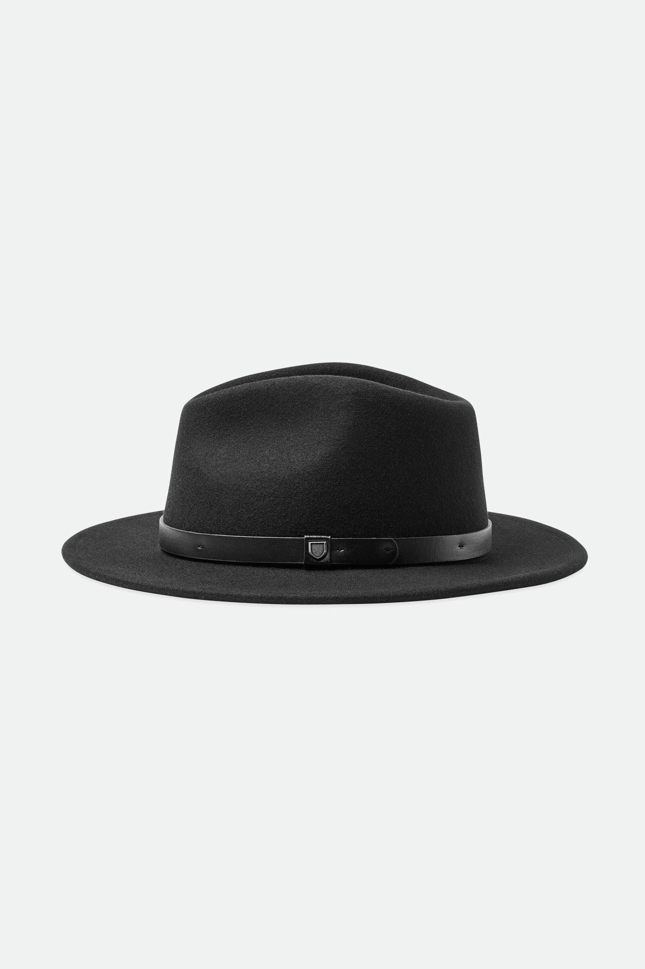 Sombreros De Fieltro Brixton Messer Fedora Mujer Negras | GMIROQ237