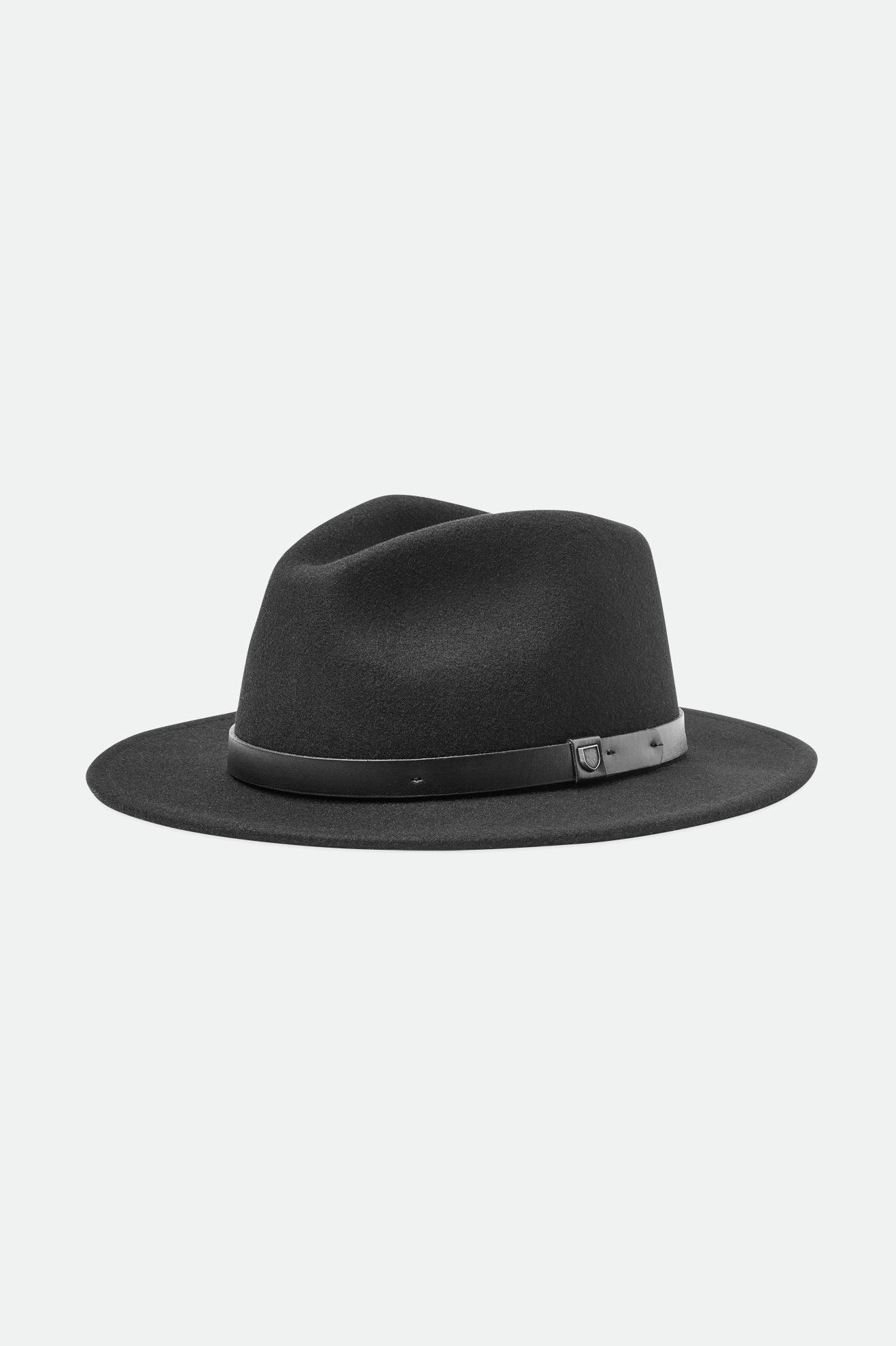 Sombreros De Fieltro Brixton Messer Fedora Mujer Negras | GMIROQ237