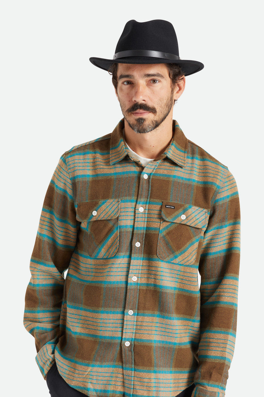 Sombreros De Fieltro Brixton Messer Hombre Negras | DZOKSL195