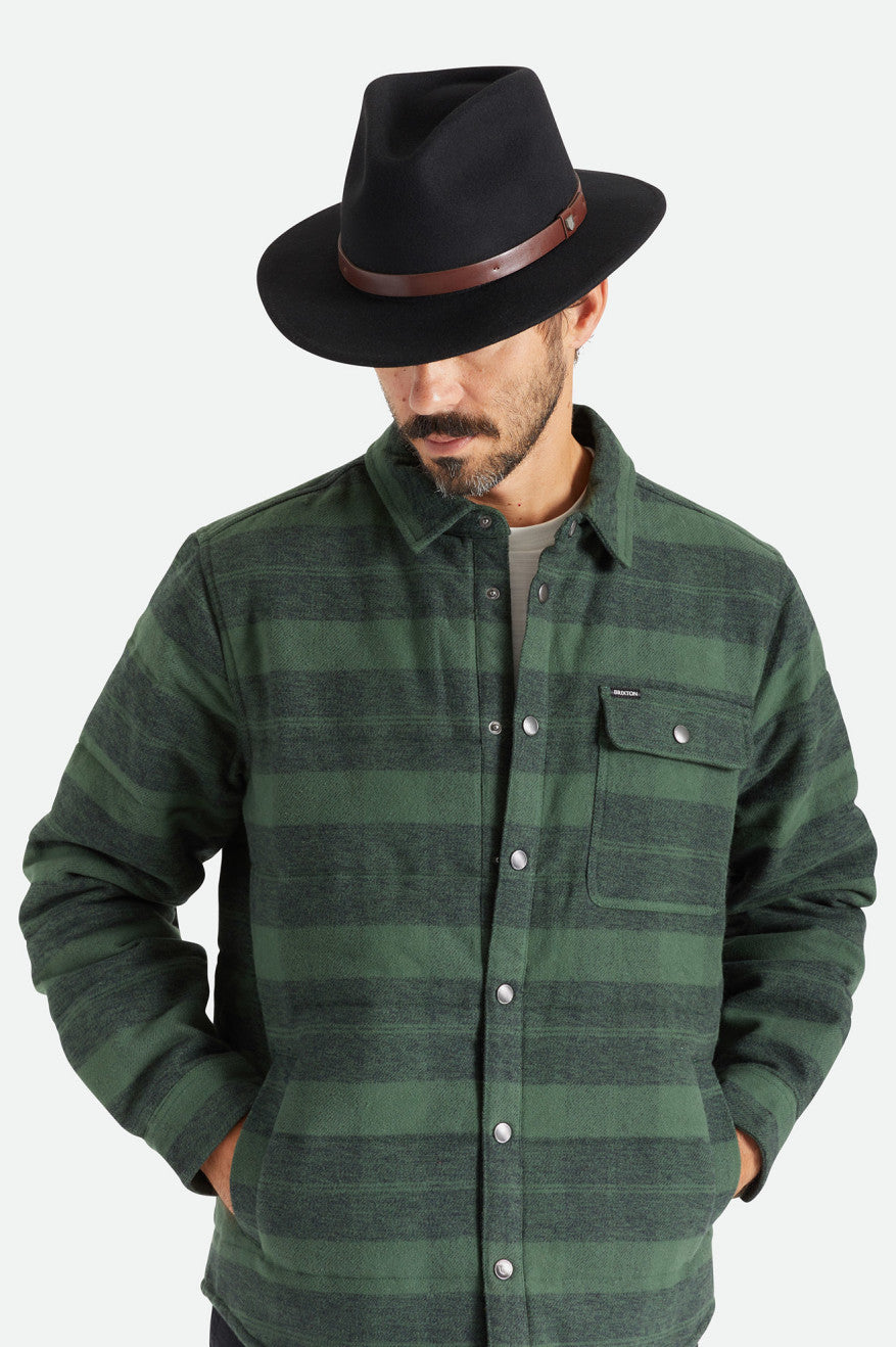 Sombreros De Fieltro Brixton Messer Hombre Negras | RXGKZP452