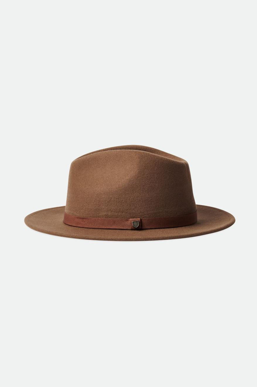 Sombreros De Fieltro Brixton Messer Packable Fedora Mujer Marrones | MUPZFQ241