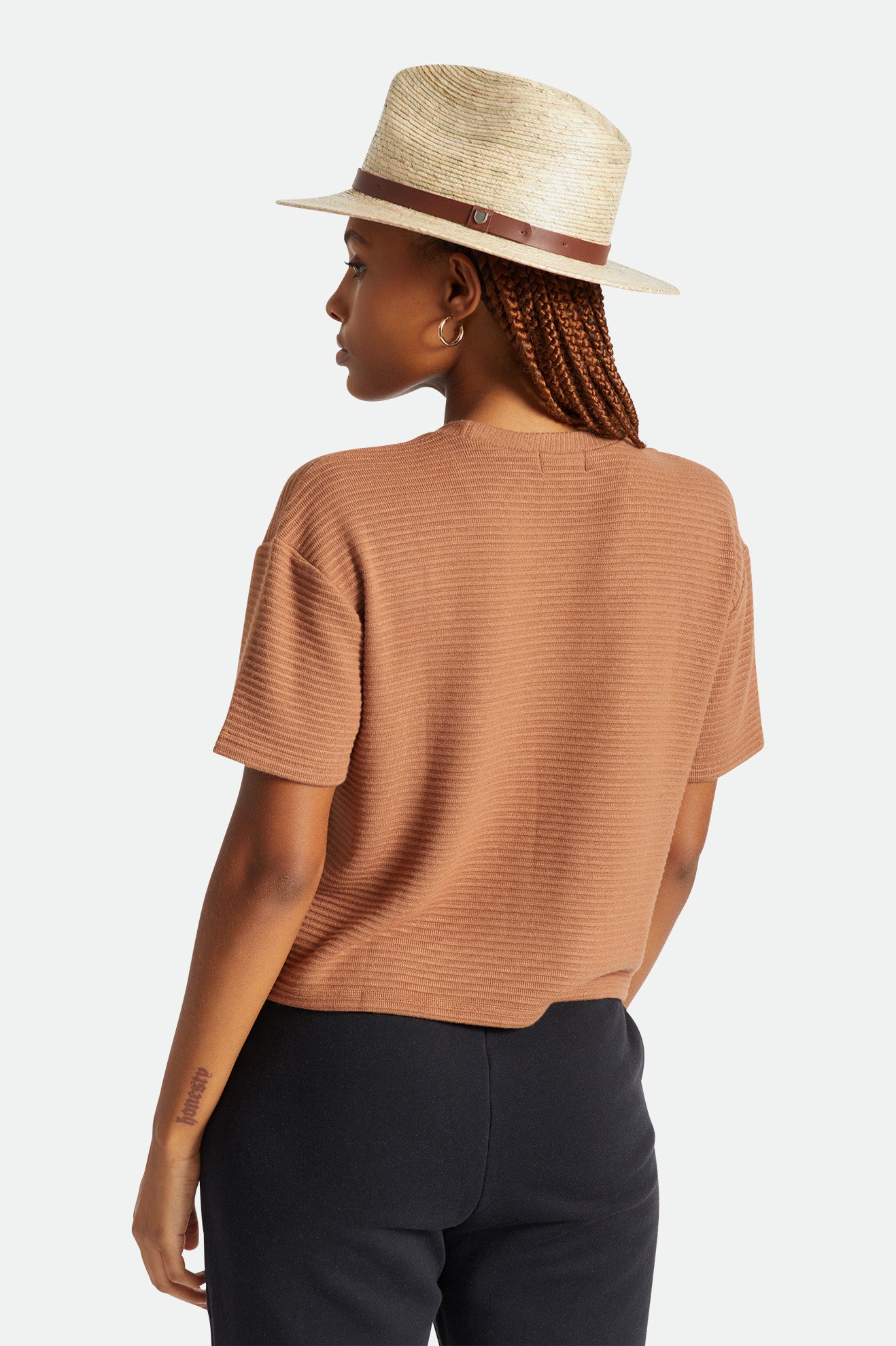 Sombreros De Fieltro Brixton Messer Straw Fedora Mujer Beige | XFVGNH498