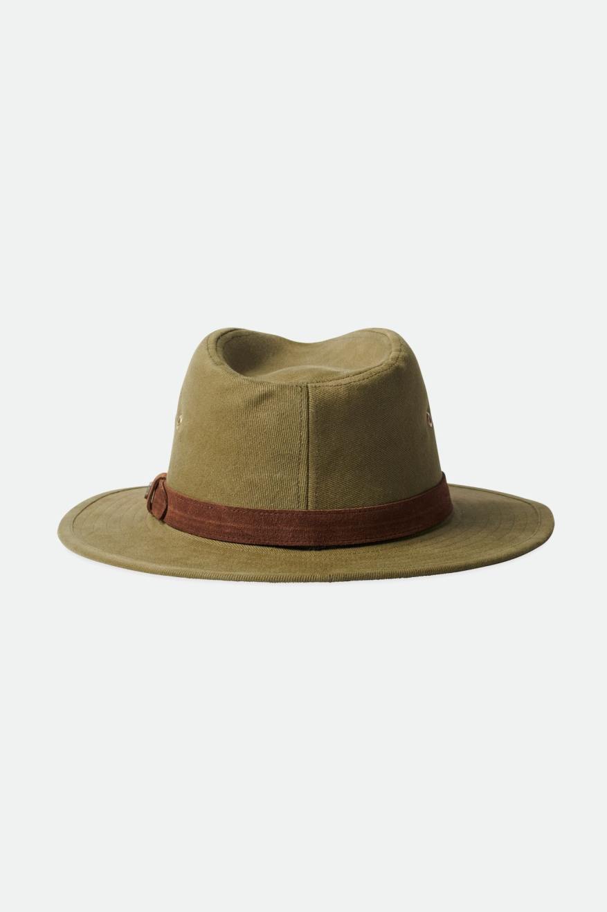 Sombreros De Fieltro Brixton Messer Utility Adventure Hombre Verde Oliva | BMAPLS983