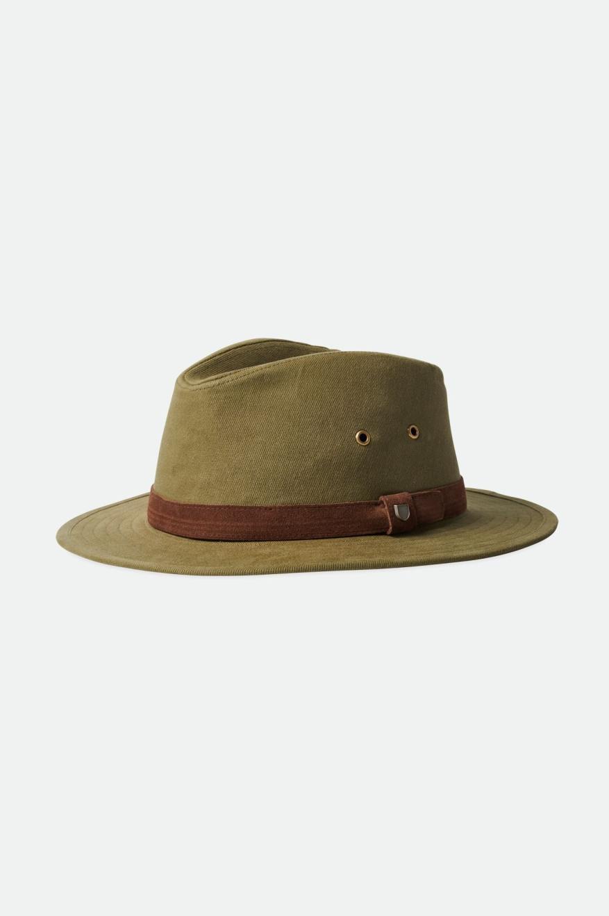 Sombreros De Fieltro Brixton Messer Utility Adventure Hombre Verde Oliva | BMAPLS983