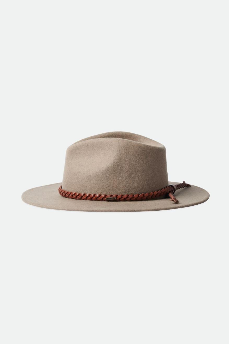 Sombreros De Fieltro Brixton Messer Western Fedora Mujer Beige | EMQPFJ612