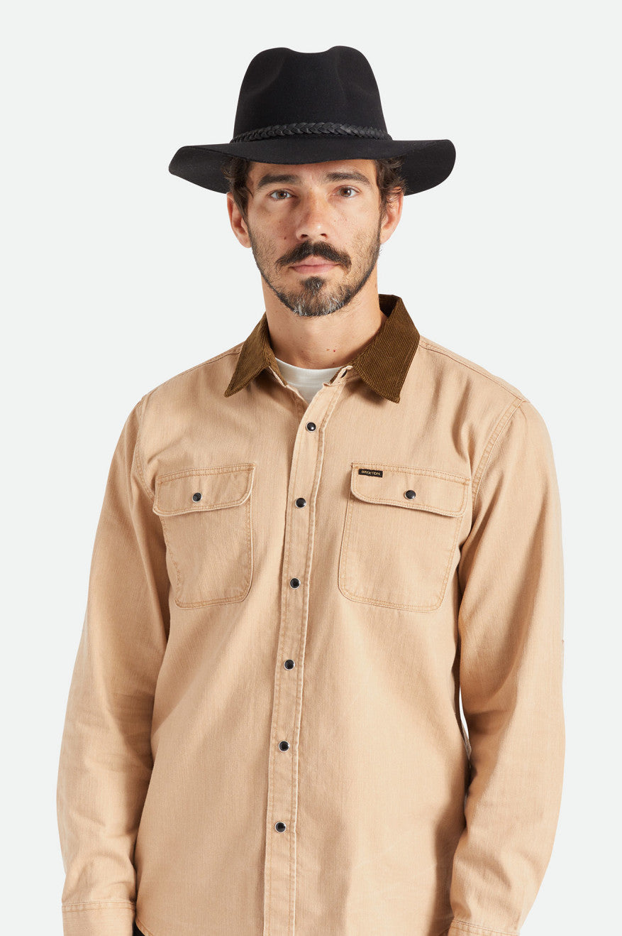 Sombreros De Fieltro Brixton Messer Western Hombre Negras | HTNOXQ149