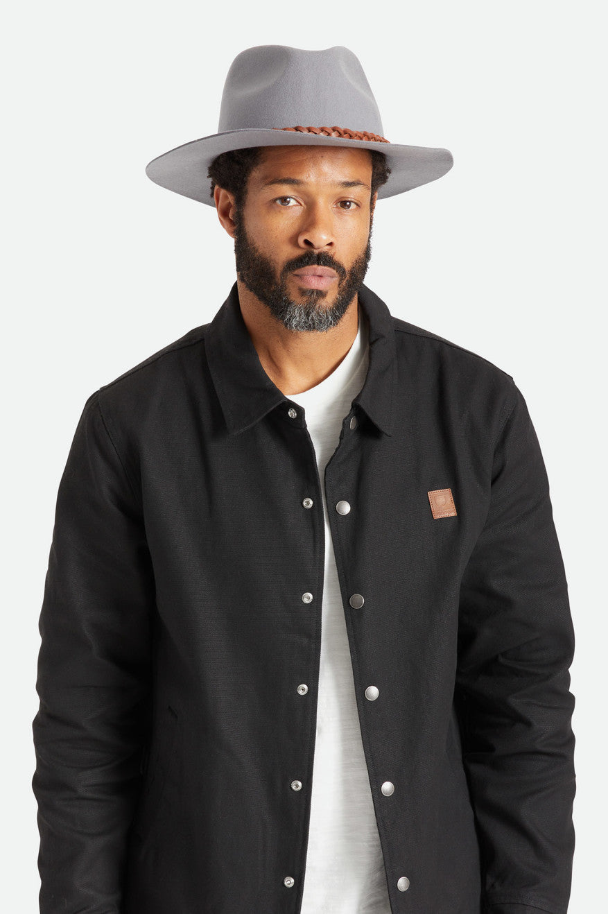 Sombreros De Fieltro Brixton Messer Western Hombre Gris | KHZVSO504