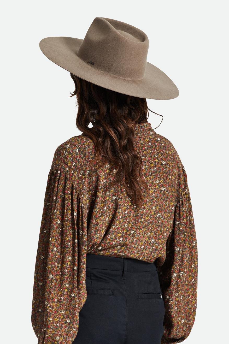 Sombreros De Fieltro Brixton Primrose Felt Fedora Mujer Gris | JMSPIH589