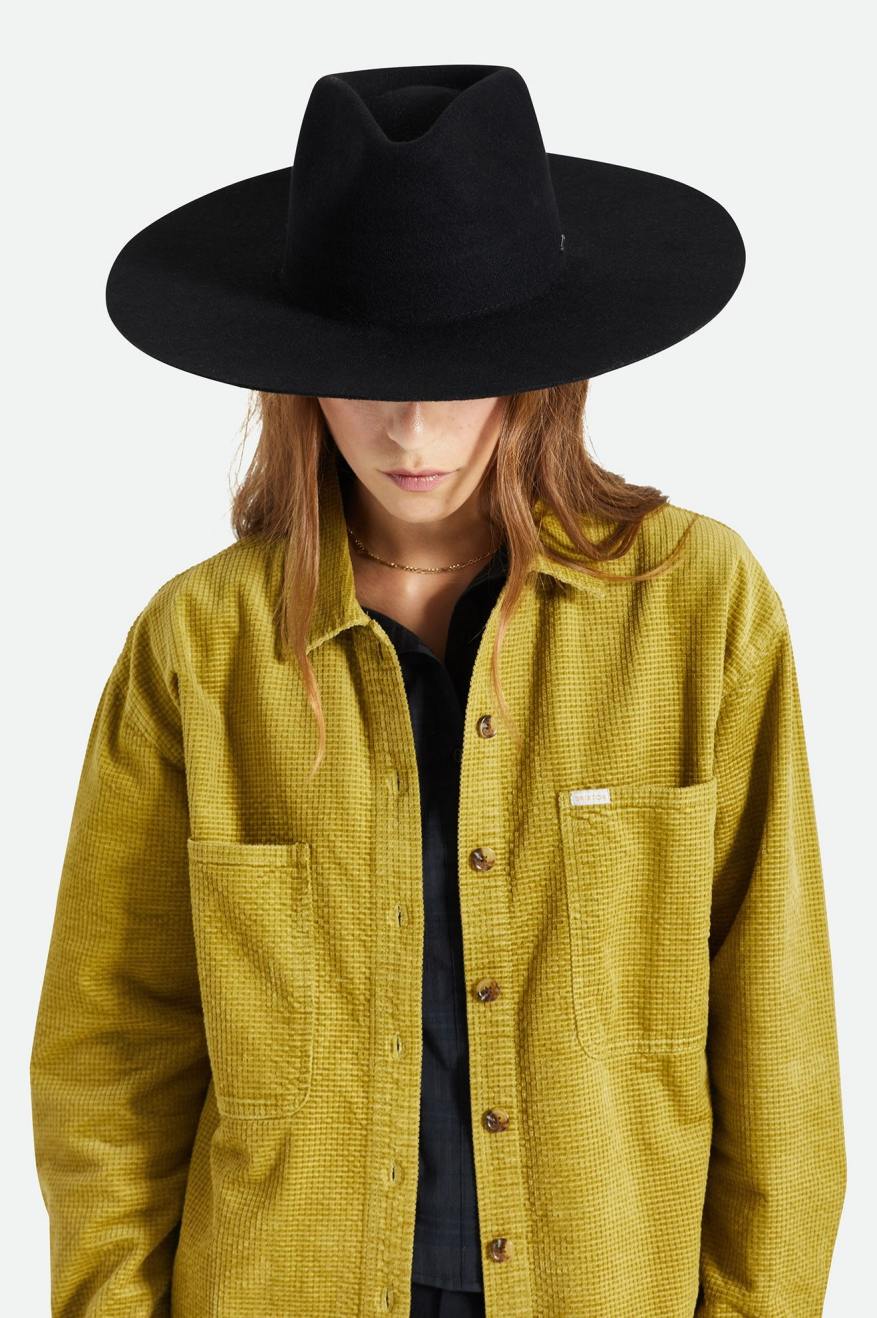 Sombreros De Fieltro Brixton Primrose Felt Fedora Mujer Negras | LAZVIQ438