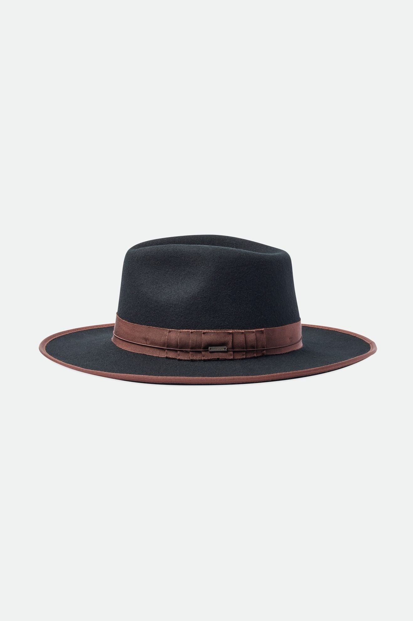 Sombreros De Fieltro Brixton Reno Fedora Mujer Negras Marrones | AJWDCY975