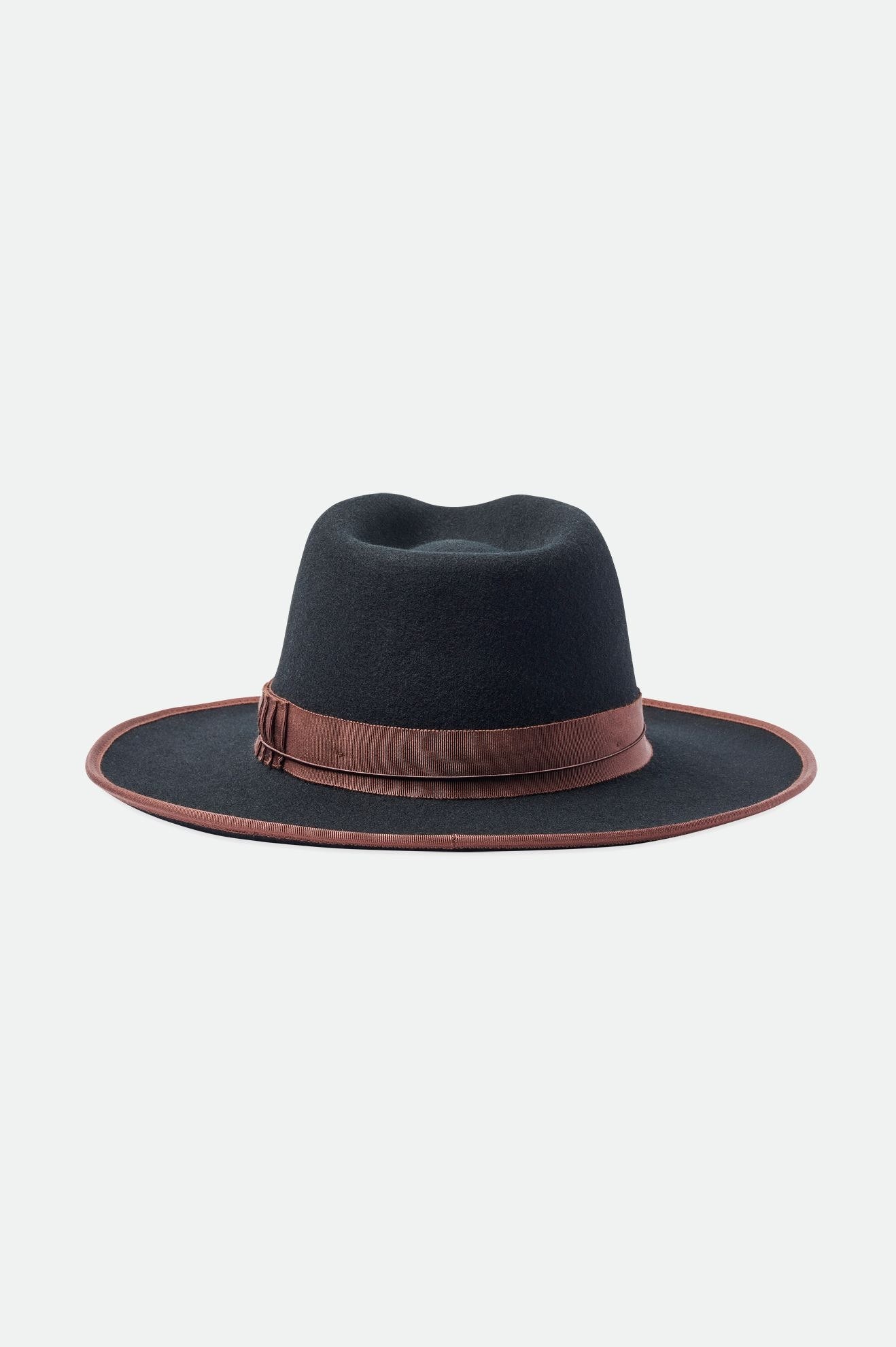 Sombreros De Fieltro Brixton Reno Fedora Mujer Negras Marrones | AJWDCY975