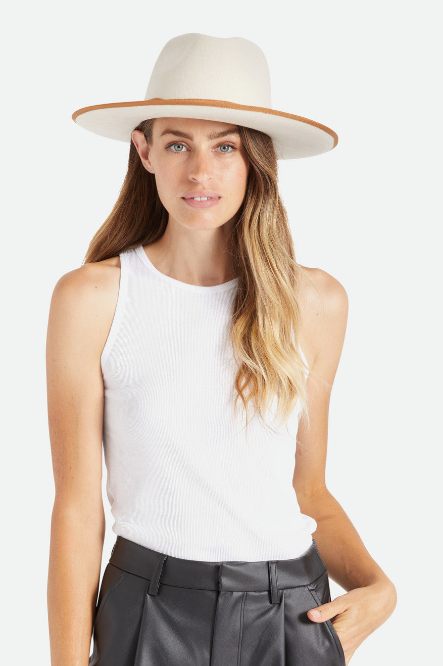 Sombreros De Fieltro Brixton Reno Fedora Mujer Blancas | GQBOIR796