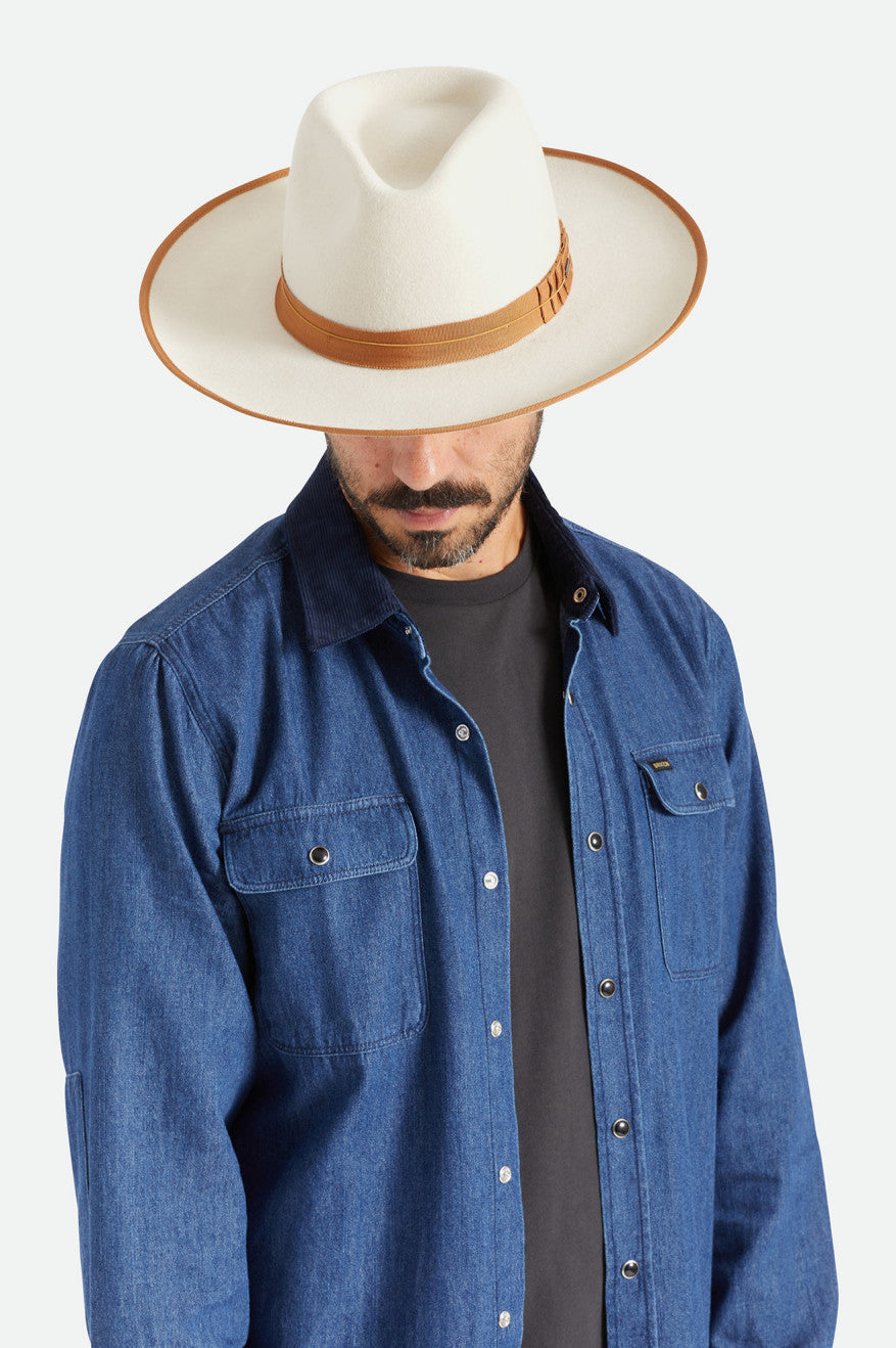 Sombreros De Fieltro Brixton Reno Fedora Mujer Blancas | GQBOIR796