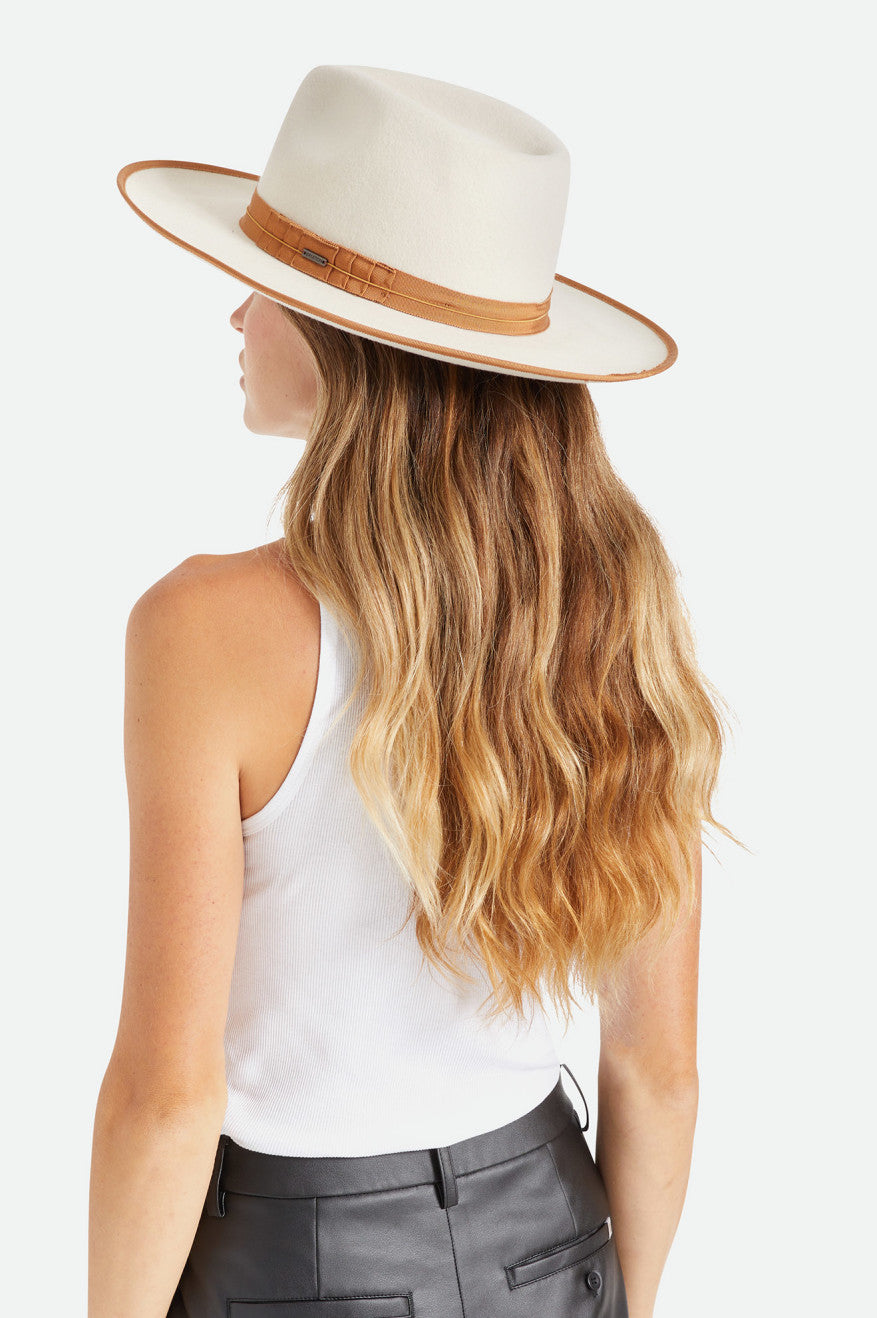 Sombreros De Fieltro Brixton Reno Fedora Mujer Blancas | GQBOIR796