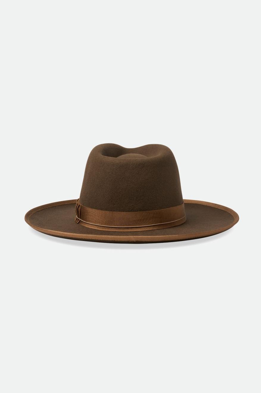 Sombreros De Fieltro Brixton Reno Fedora Mujer Marrones | NSVKET786