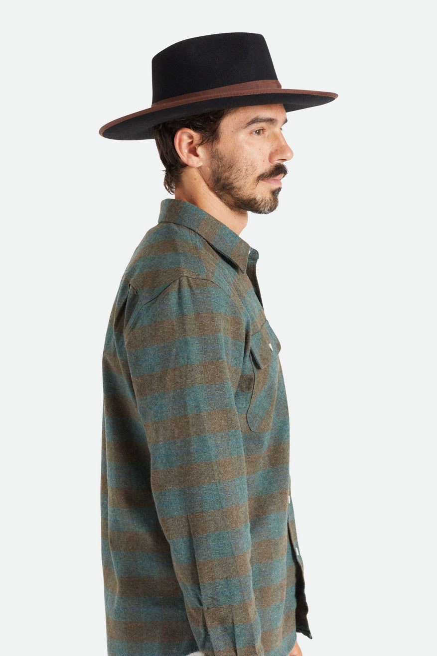 Sombreros De Fieltro Brixton Reno Hombre Negras Marrones | BVQJFP378