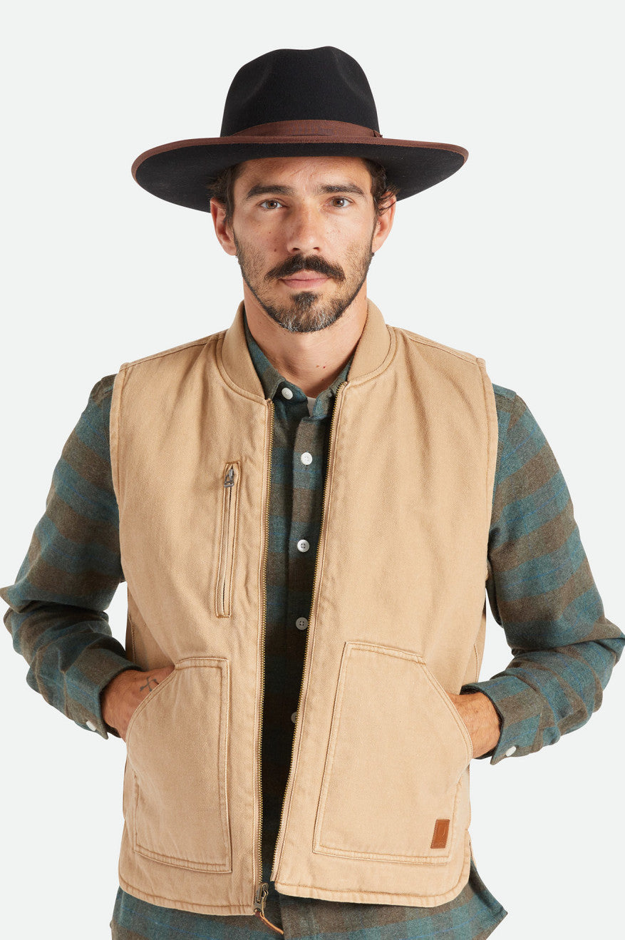 Sombreros De Fieltro Brixton Reno Hombre Negras Marrones | BVQJFP378