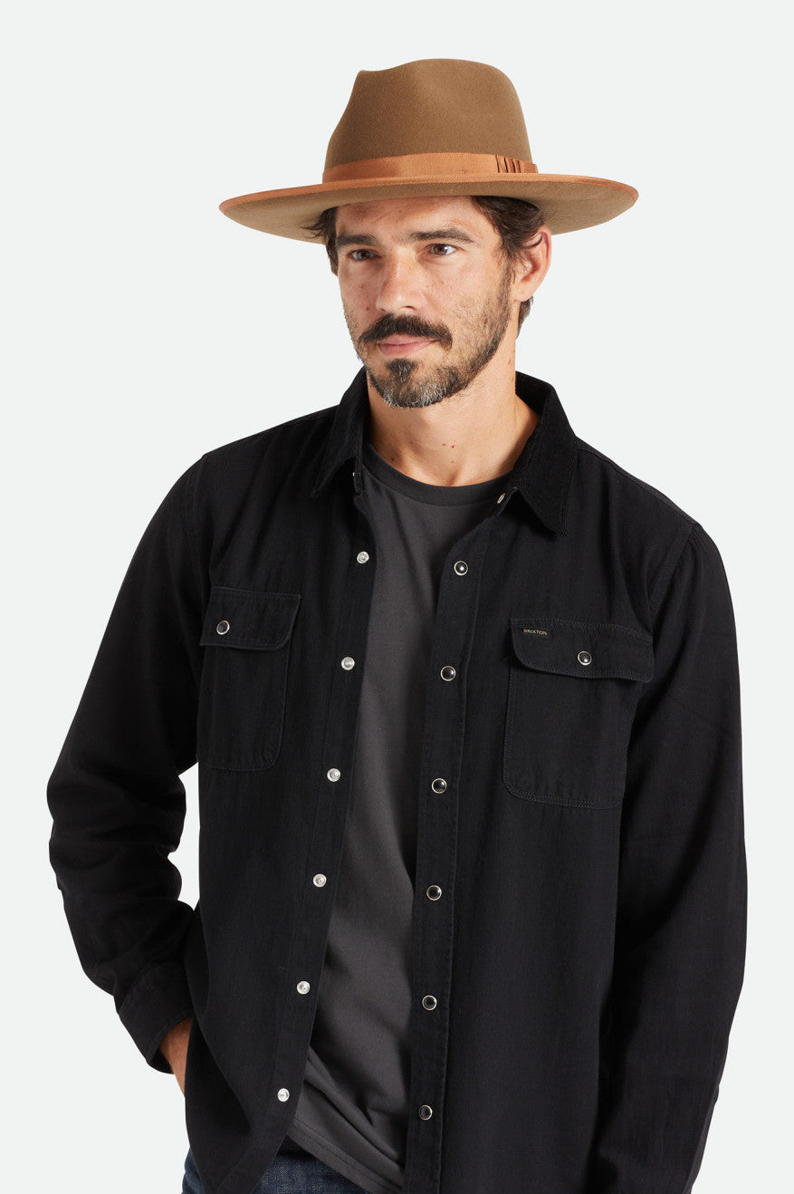 Sombreros De Fieltro Brixton Reno Hombre Cafe | NZRAOU814