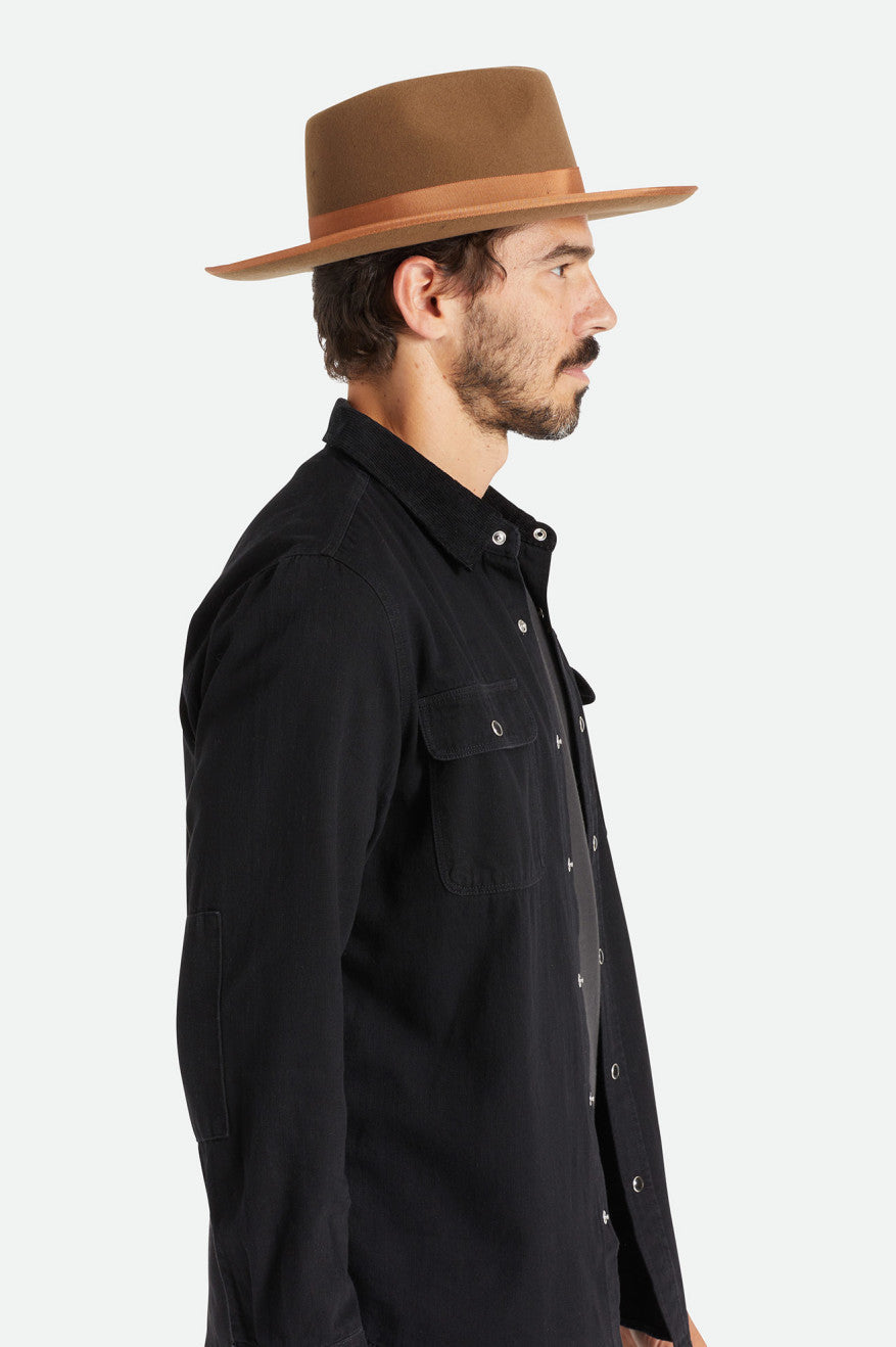 Sombreros De Fieltro Brixton Reno Hombre Cafe | NZRAOU814