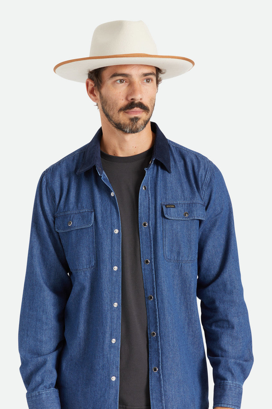 Sombreros De Fieltro Brixton Reno Hombre Blancas | TSLVWF597