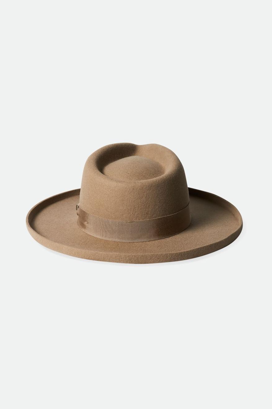 Sombreros De Fieltro Brixton Victoria Felt Fedora Mujer Marrones | GFKNER512