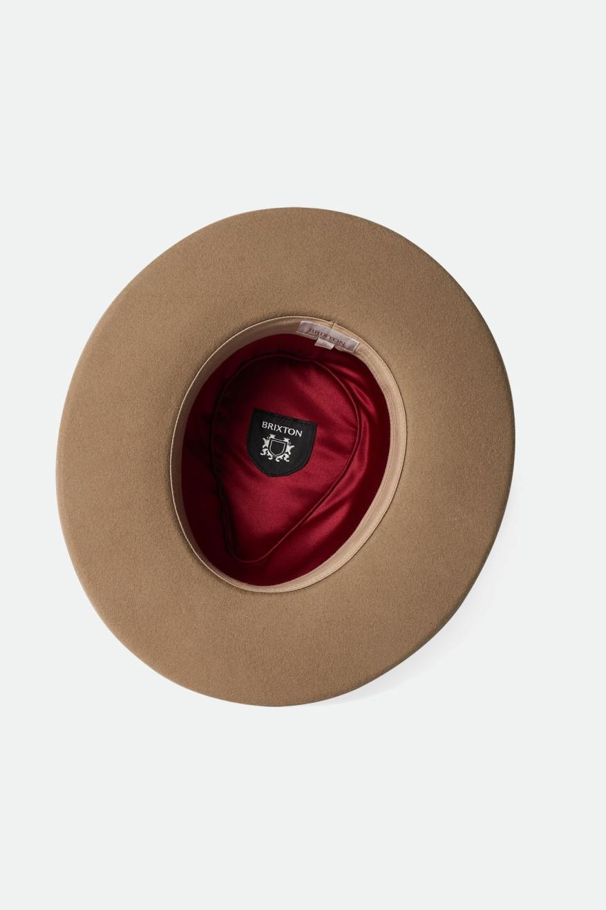 Sombreros De Fieltro Brixton Victoria Felt Fedora Mujer Marrones | GFKNER512