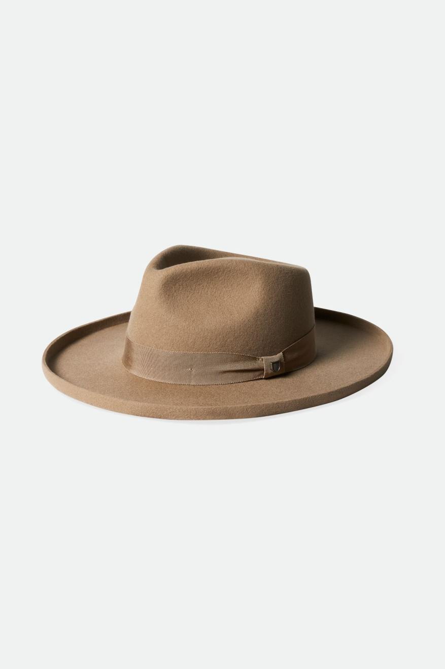 Sombreros De Fieltro Brixton Victoria Felt Fedora Mujer Marrones | GFKNER512