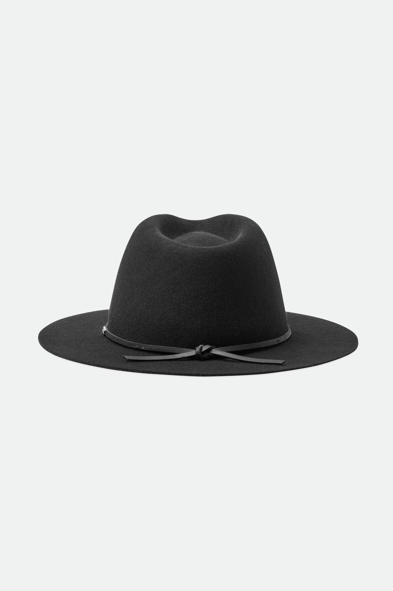 Sombreros De Fieltro Brixton Wesley Fedora Mujer Negras | UGBNRY274