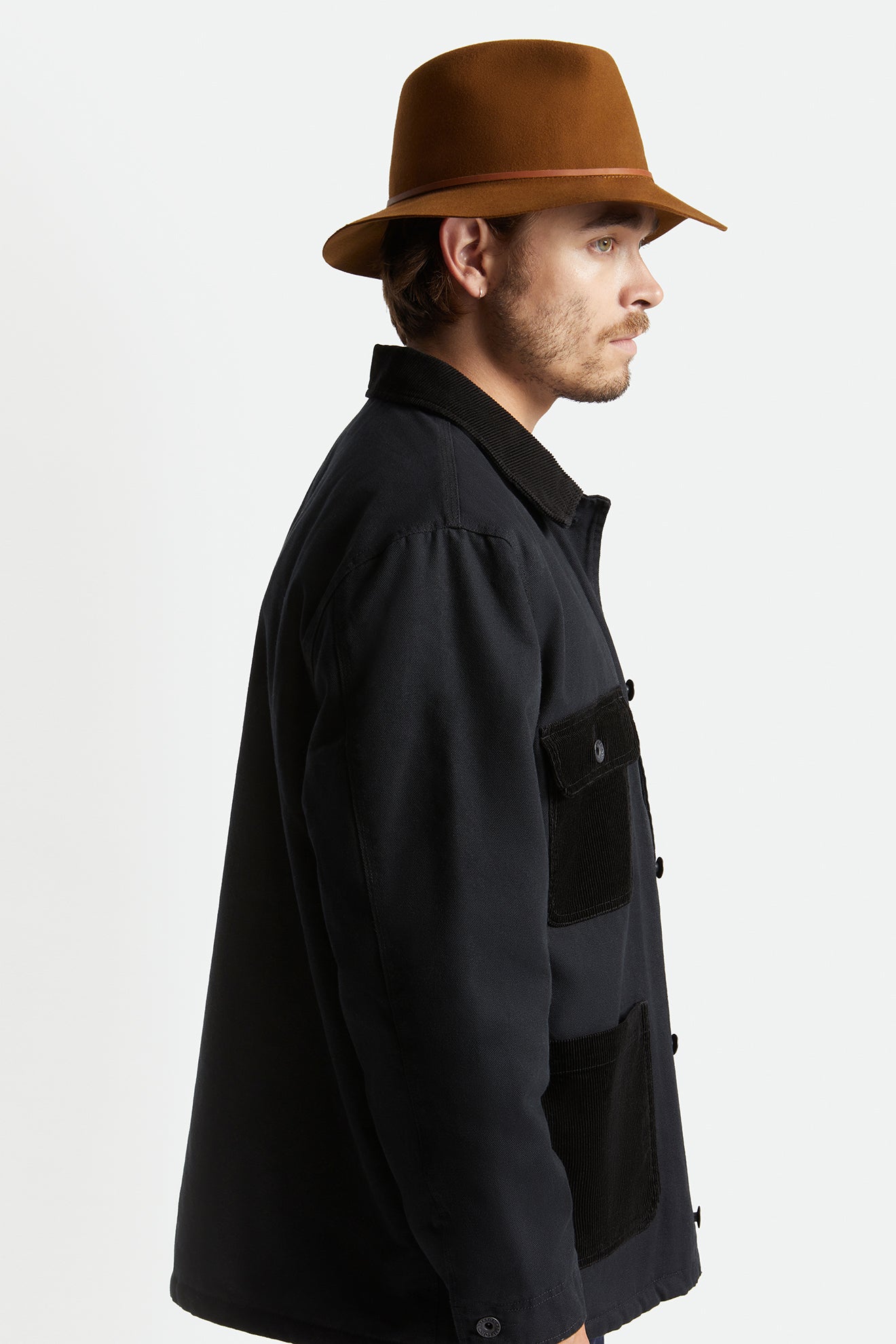 Sombreros De Fieltro Brixton Wesley Packable Hombre Cafe | JDGMRB675