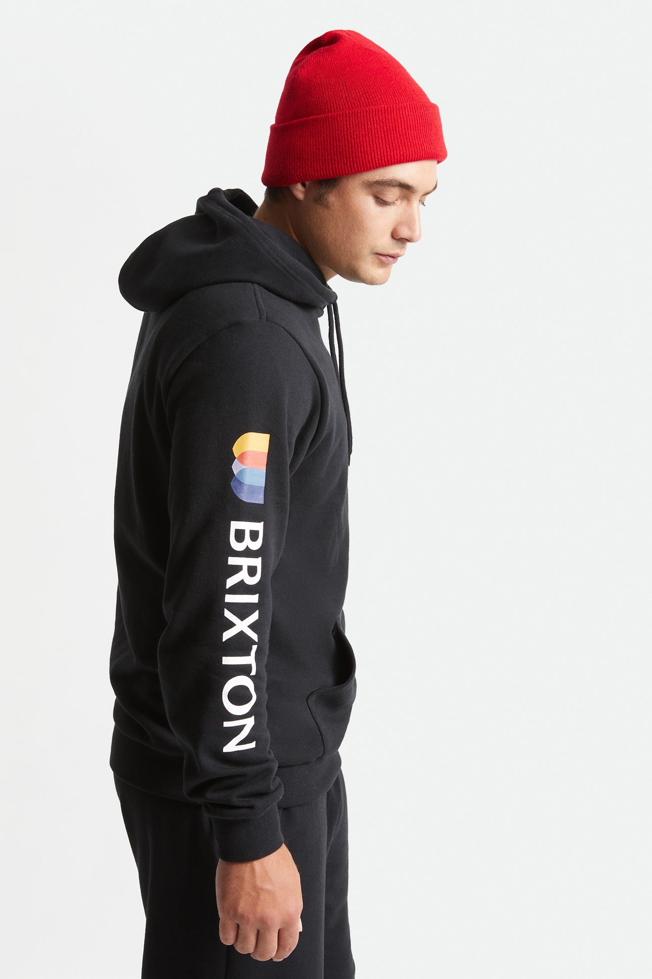 Sudadera Con Capucha Brixton Alton Hombre Negras | GKZUSL576