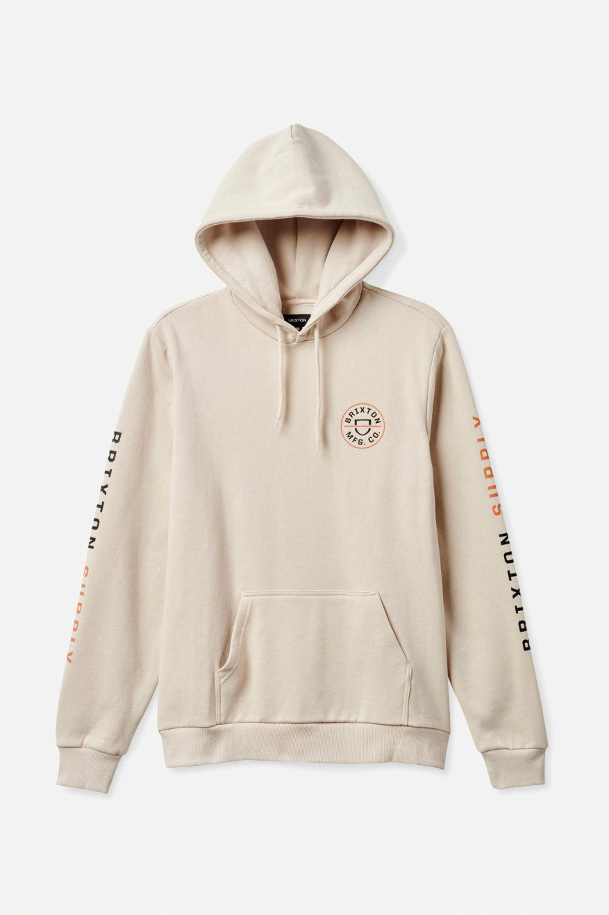 Sudadera Con Capucha Brixton Crest Hombre Beige Naranjas Negras | KPZTGV623