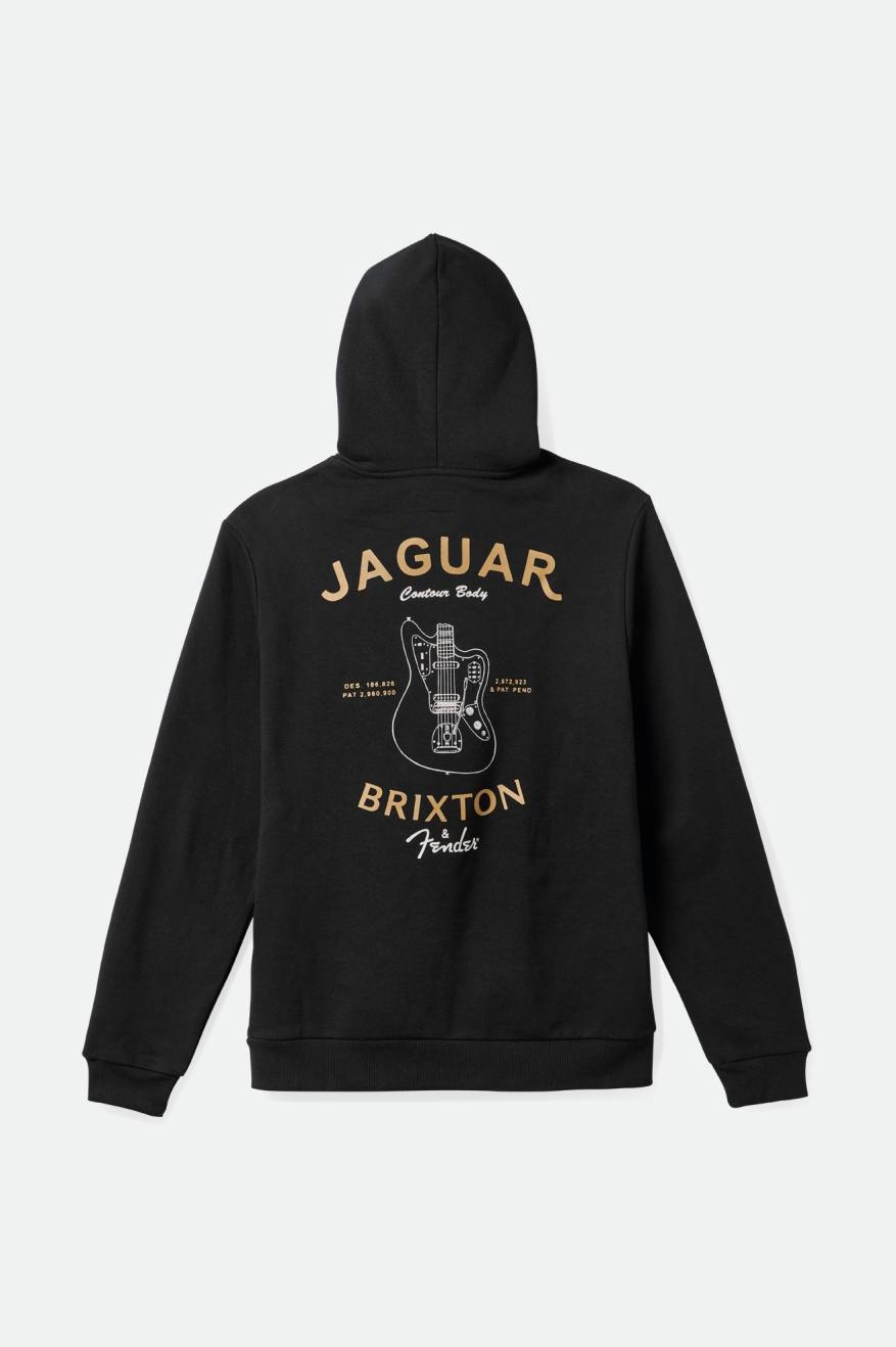 Sudadera Con Capucha Brixton Fender Jaguar Claws Hombre Negras | MFVPQI429