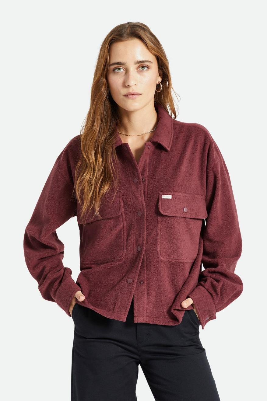 Suéteres Brixton Bowery Women L/S Arctic Stretch Fleece Mujer Rojas | YVNWBX420