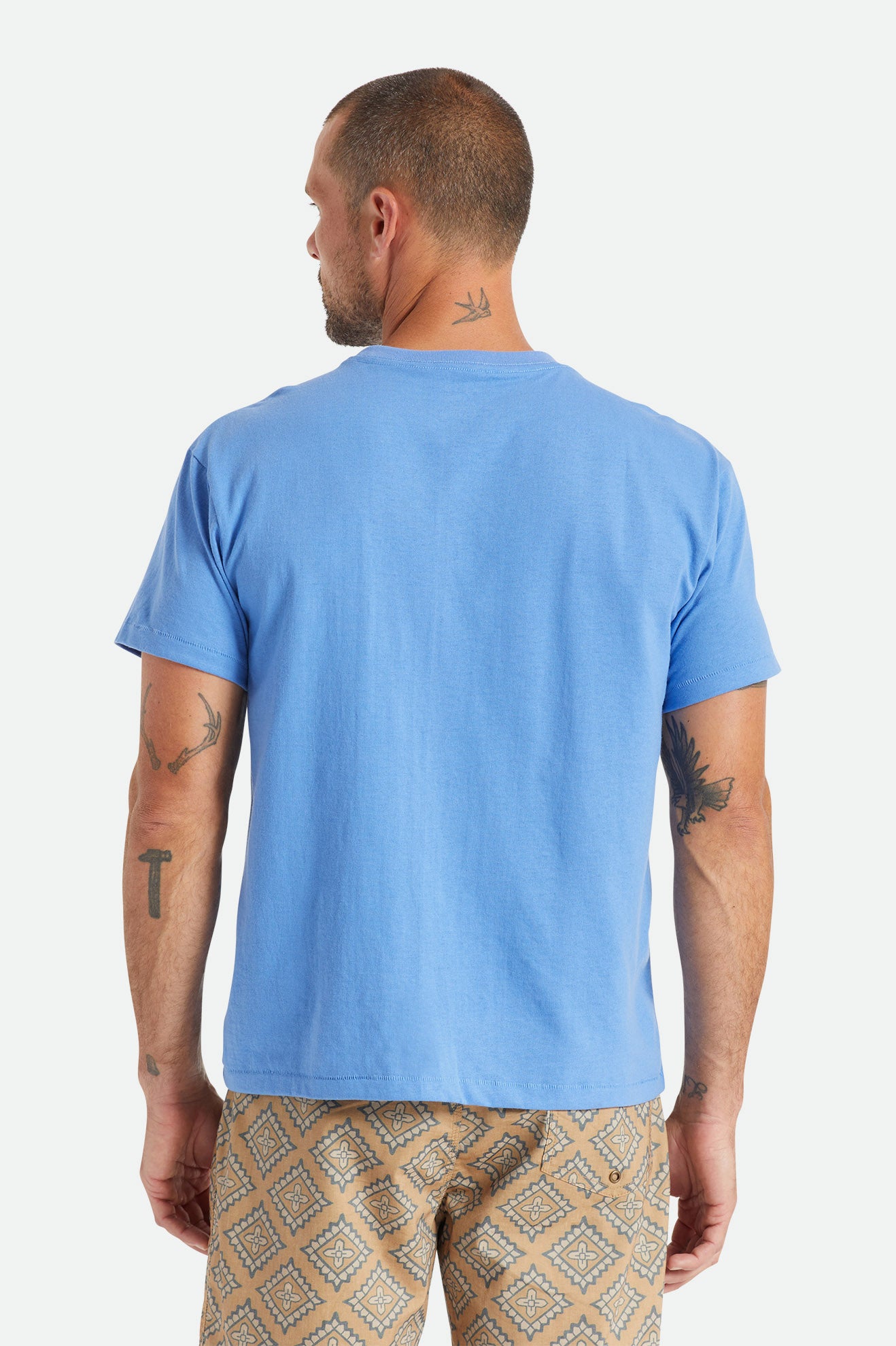 Tops Brixton Basic S/S Pocket Hombre Azules | QYXLKW915