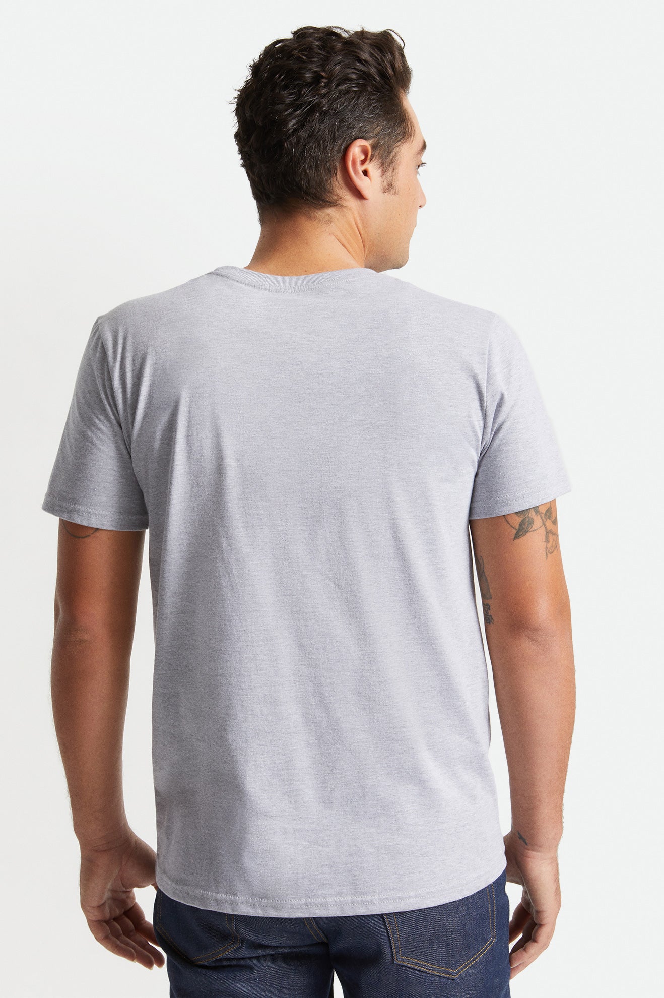 Tops Brixton Basic S/S Pocket Hombre Gris | YVMLPZ985