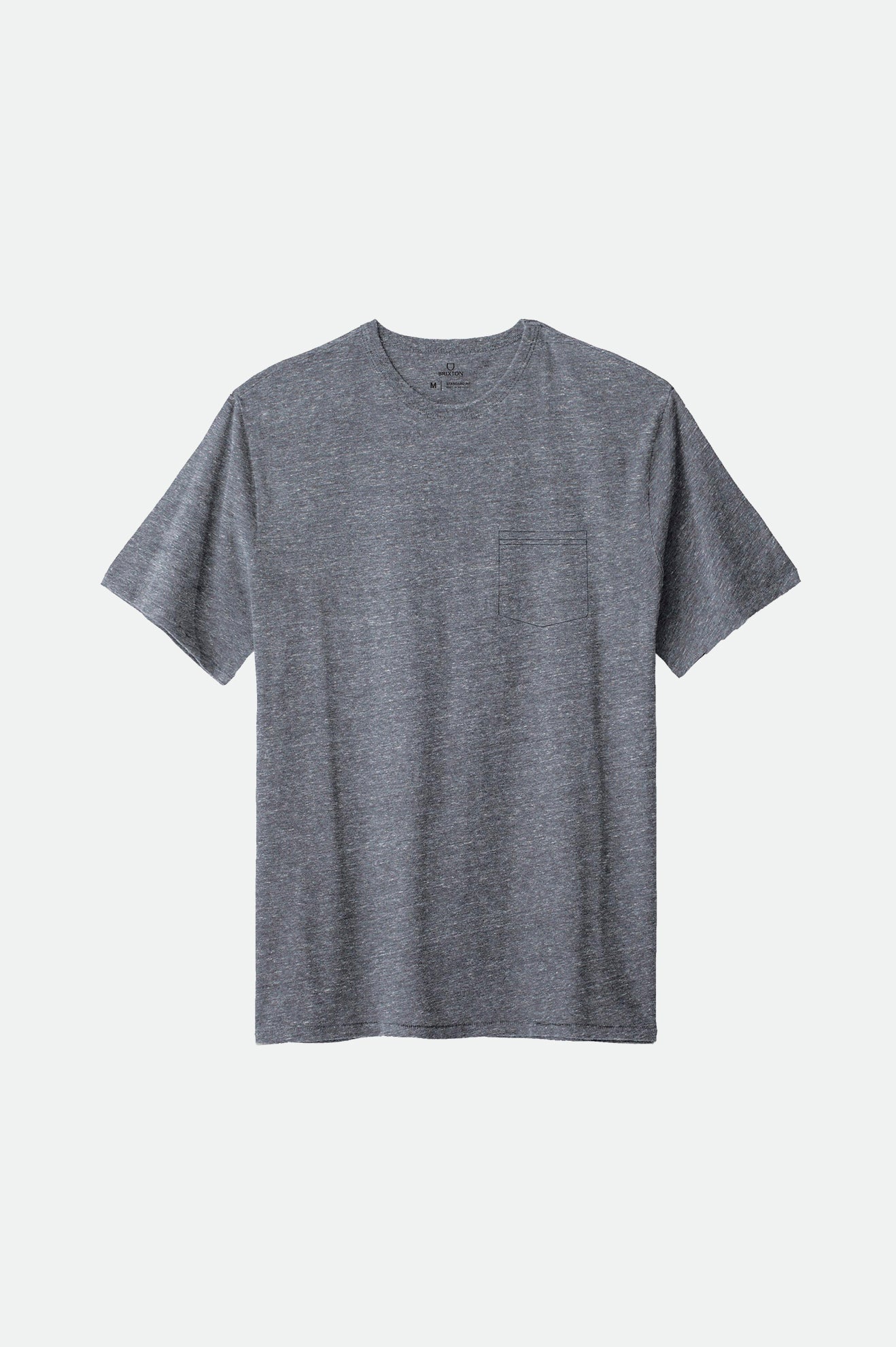 Tops Brixton Basic S/S Pocket Hombre Gris | YVMLPZ985