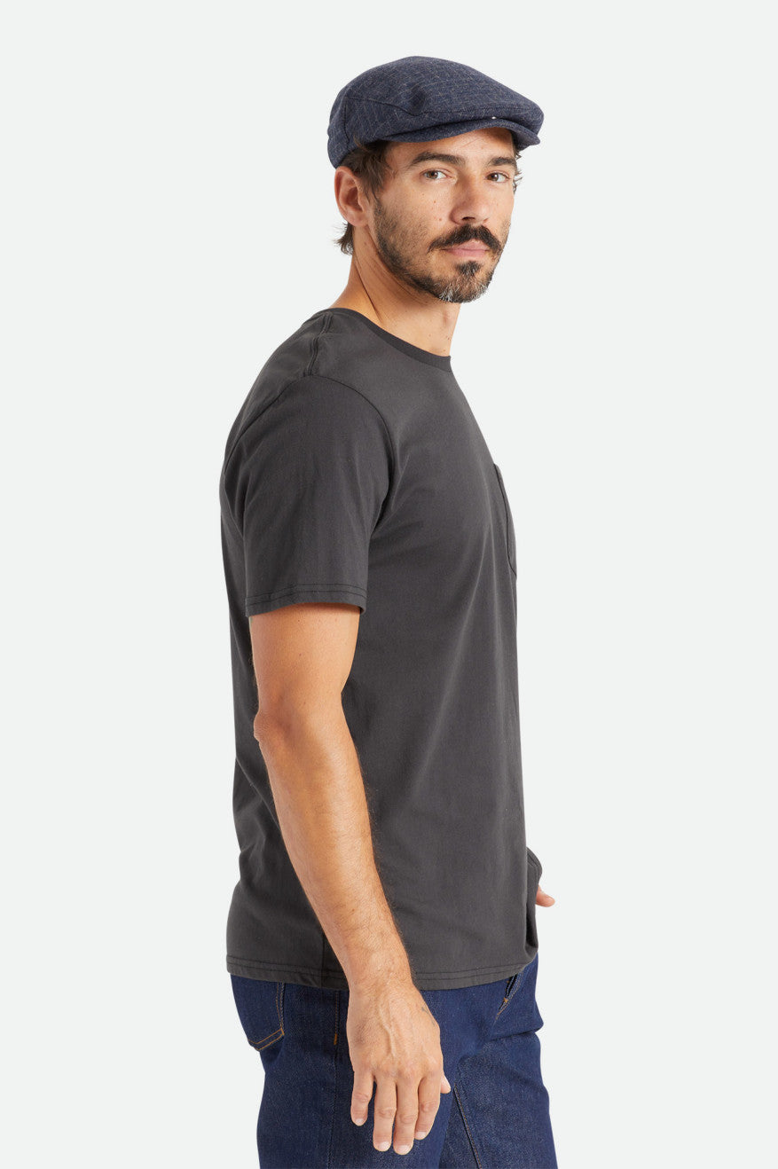 Tops Brixton Basic S/S Pocket Hombre Negras | HFTZCN032