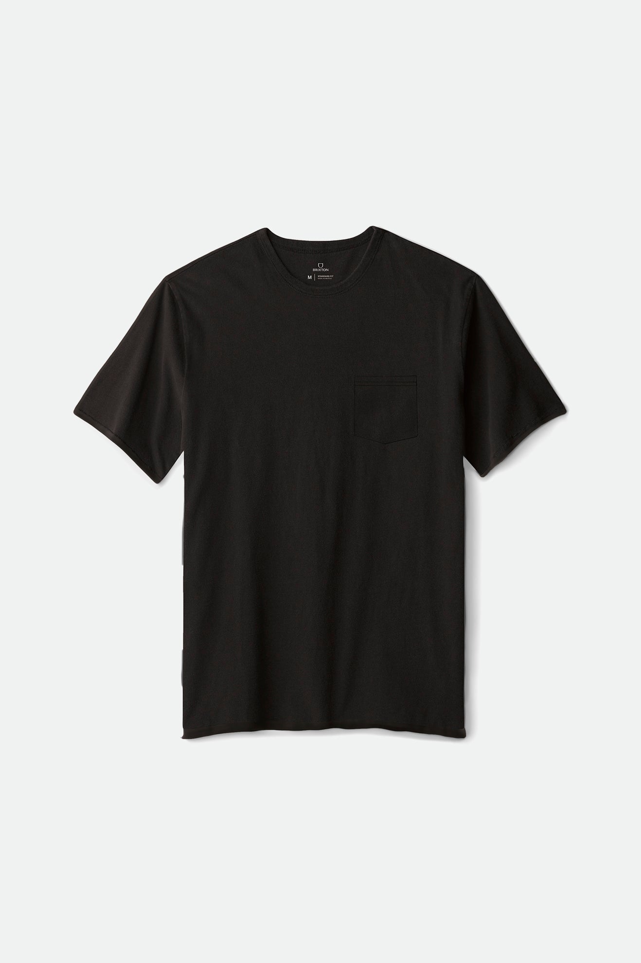 Tops Brixton Basic S/S Pocket Hombre Negras | HFTZCN032