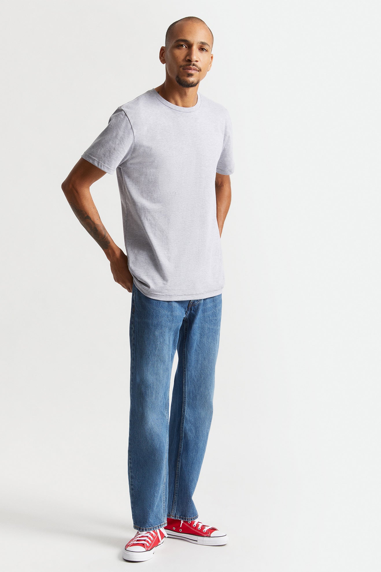 Tops Brixton Basic S/S Tailored Hombre Gris | MWZLYK701